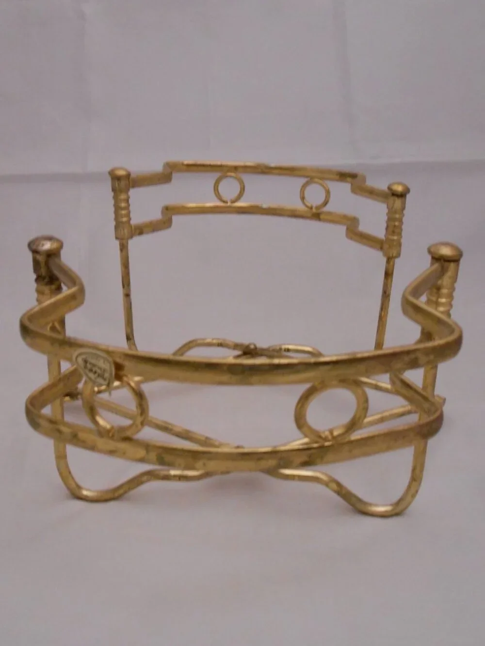Vintage Brass Casserole Dish Holder, Expandable, Serving/Dining, Kitchen, Gold